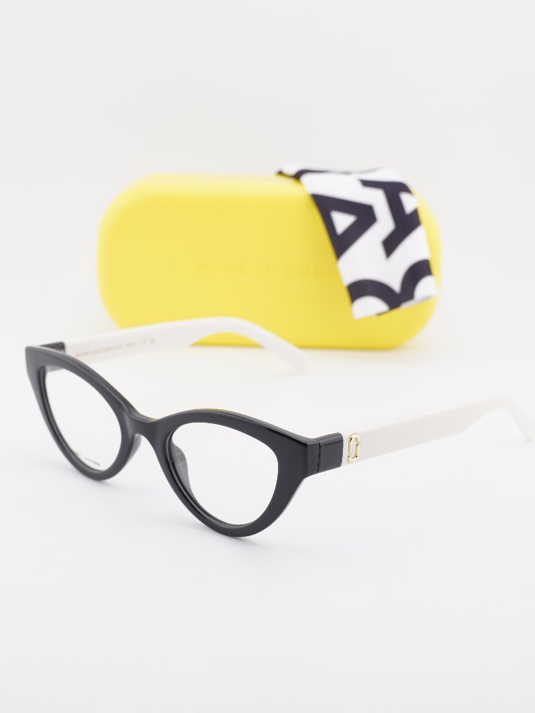 Marc Jacobs Marc 651 080s 00 Cat Eye Eyeglasses Black/White 49mm